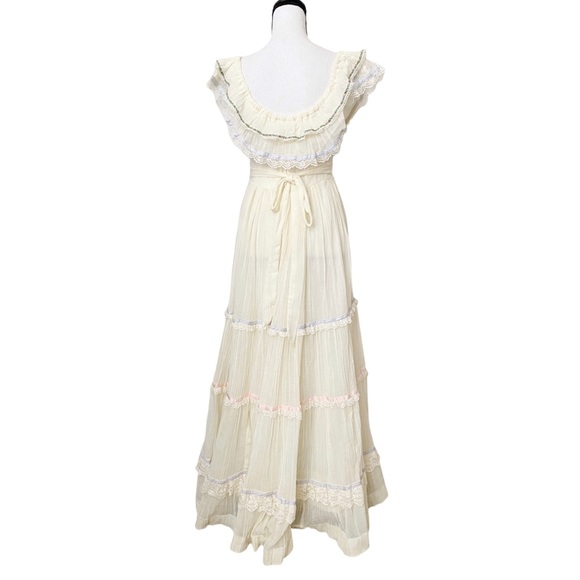 Gunne Sax Off the Shoulder Tiered Maxi Dress - Picture 4 of 13